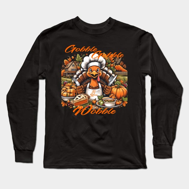 Gobble Gobble 'Til You Wobble Long Sleeve T-Shirt by Journees